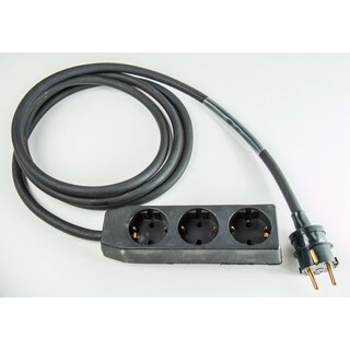 FS Strømkabel 0,5m 3x1,5mm m/3 v forg.